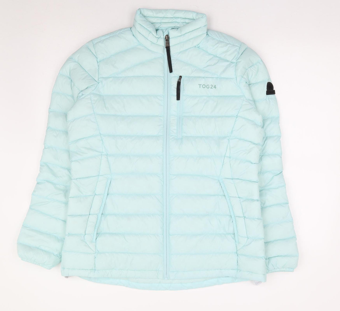 TOG24 Womens Green Puffer Jacket Jacket Size 14 Zip