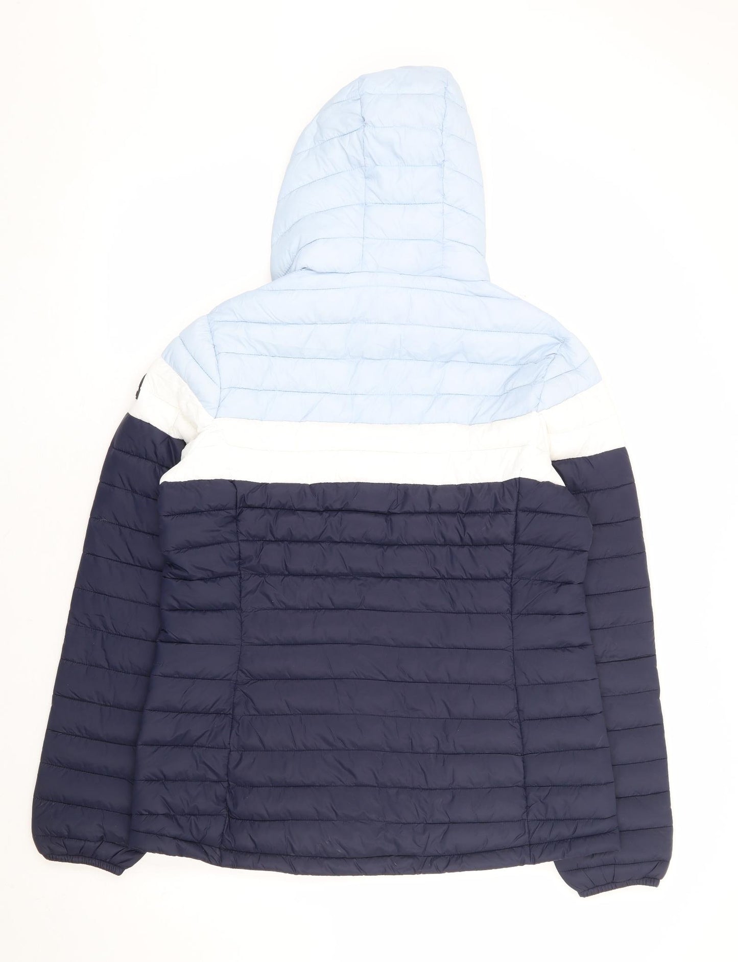 TOG24 Womens Blue Puffer Jacket Jacket Size 14 Zip - Colourblock