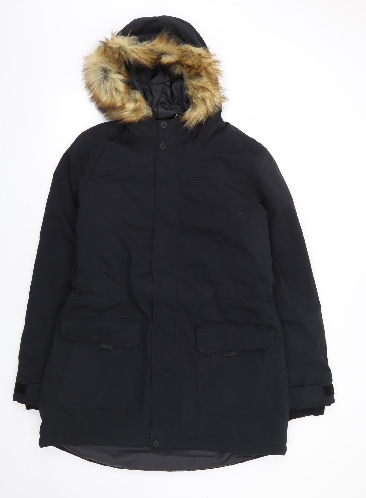 TOG24 Womens Black Parka Coat Size 14 Zip