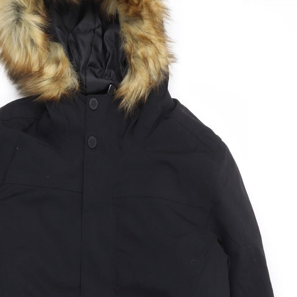 TOG24 Womens Black Parka Coat Size 14 Zip