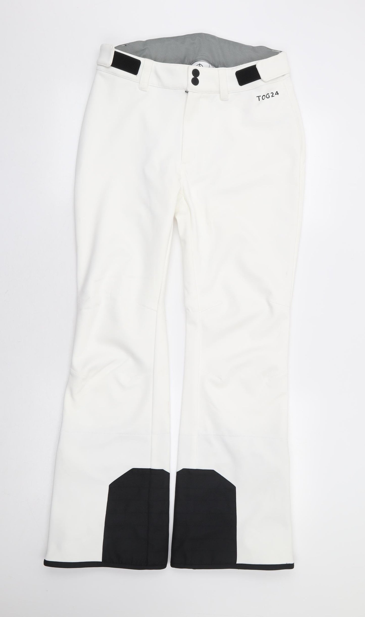 TOG24` Womens White Polyester Snow Pants Trousers Size 10 L31 in Regular Zip