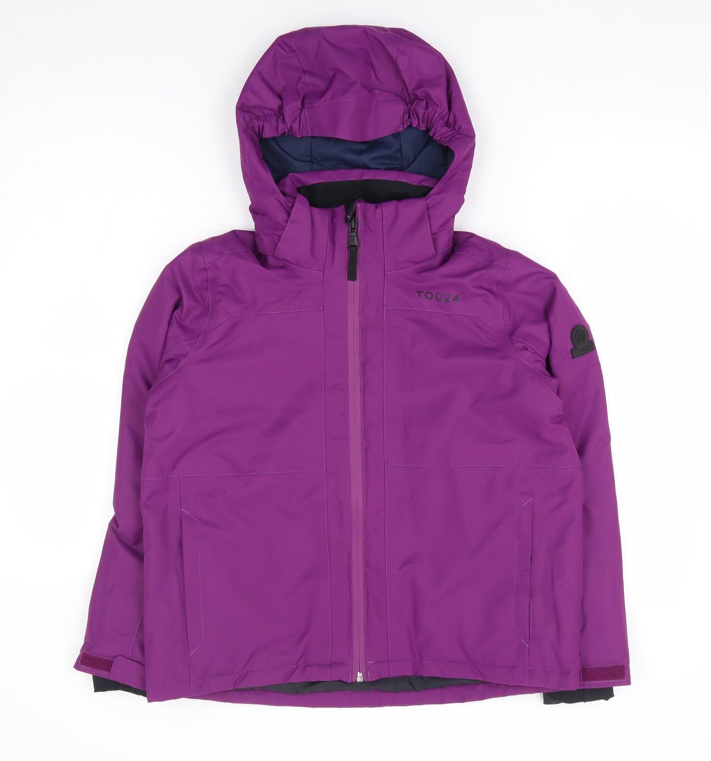 TOG24 Girls Purple Rain Coat Jacket Size 12 Years Zip