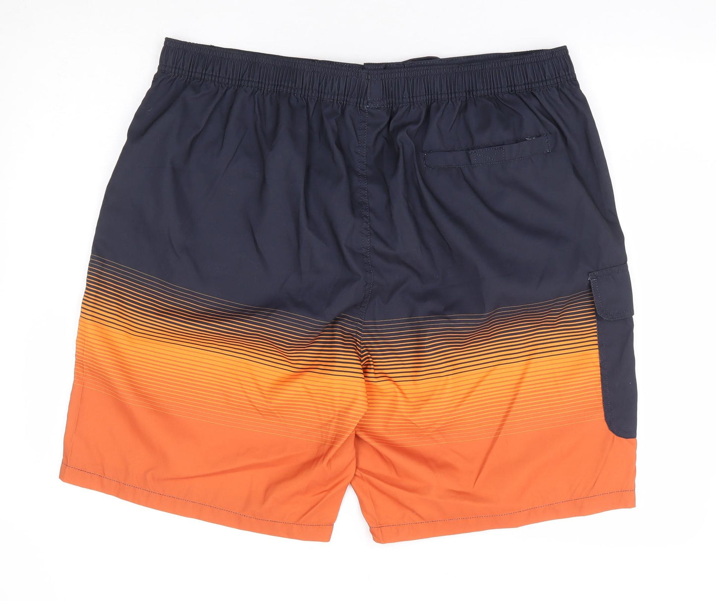 TOG24 Mens Multicoloured Striped Polyester Sweat Shorts Size 2XL L10 in Regular Drawstring