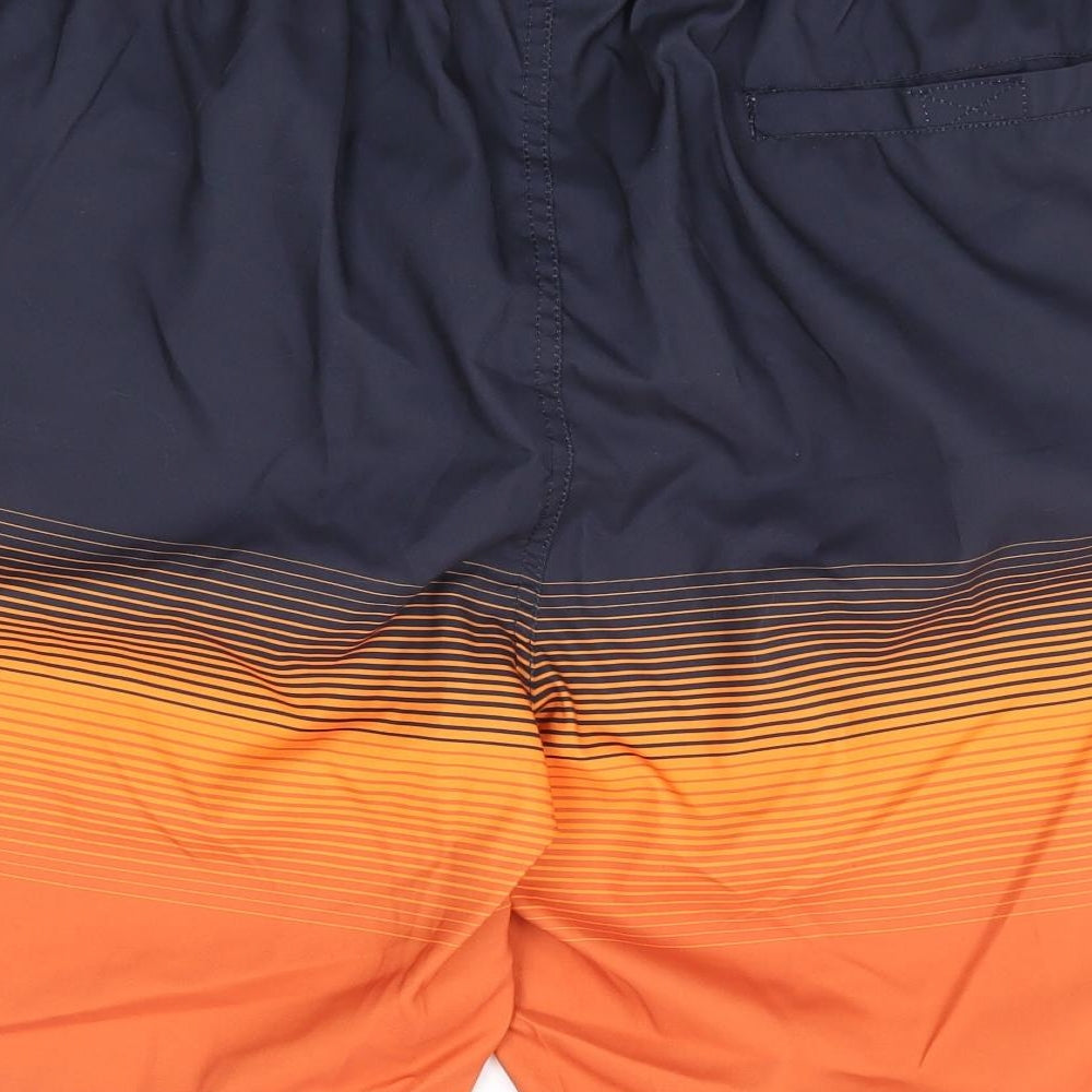 TOG24 Mens Multicoloured Striped Polyester Sweat Shorts Size 2XL L10 in Regular Drawstring