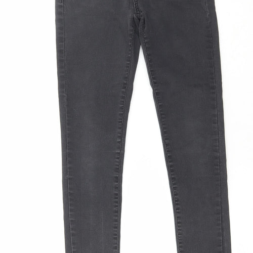 Denim & Co. Womens Black Cotton Skinny Jeans Size 8 L28 in Regular Zip