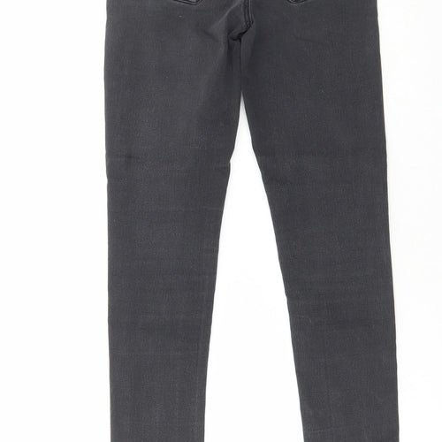 Denim & Co. Womens Black Cotton Skinny Jeans Size 8 L28 in Regular Zip