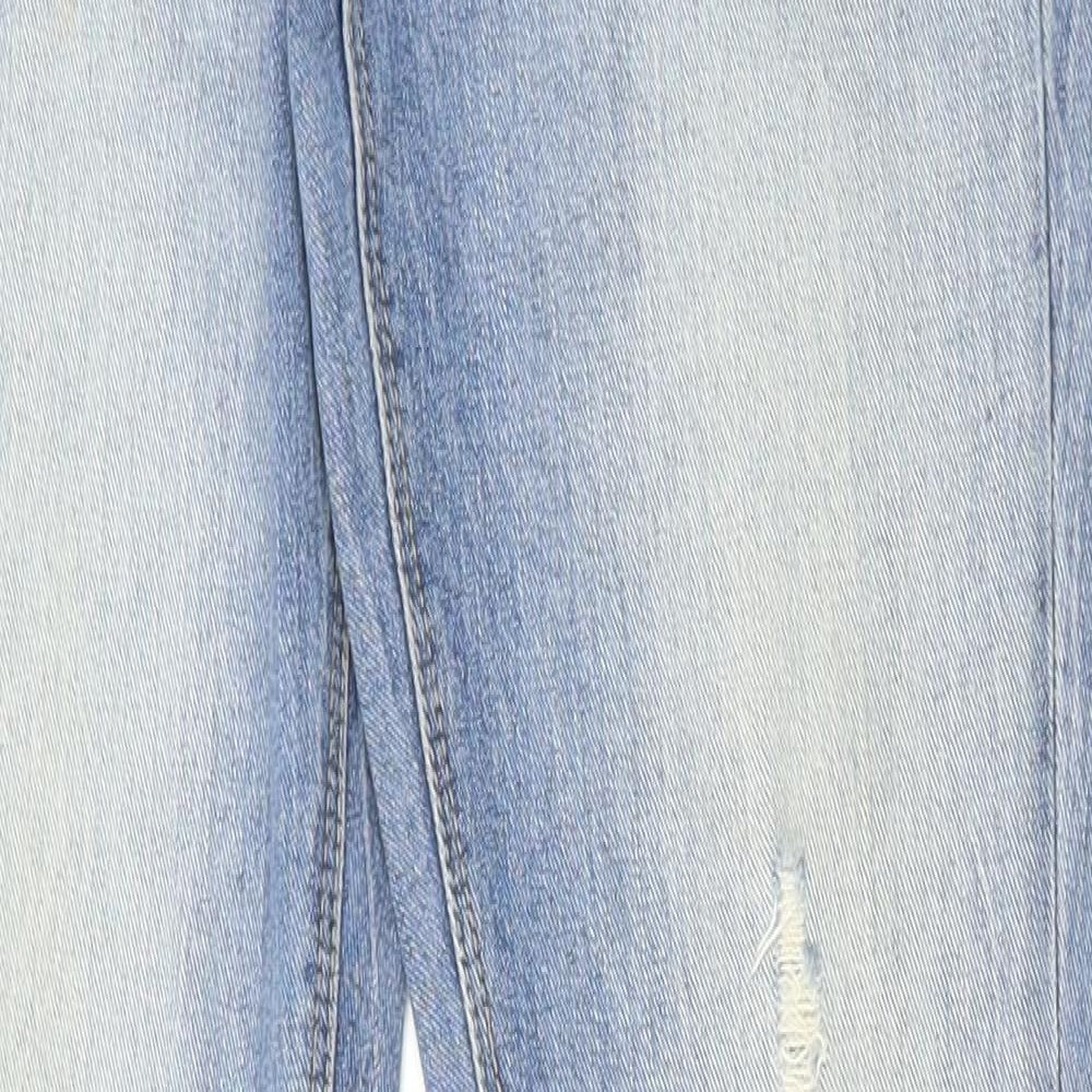 Denim & Co. Womens Blue Cotton Skinny Jeans Size 6 L32 in Regular Zip