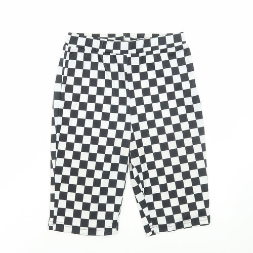 SheIn Womens Multicoloured Check Polyester Biker Shorts Size XS L9 in Regular Pull On