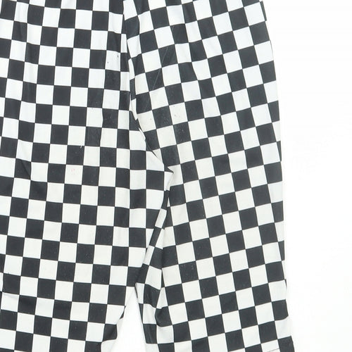 SheIn Womens Multicoloured Check Polyester Biker Shorts Size XS L9 in Regular Pull On