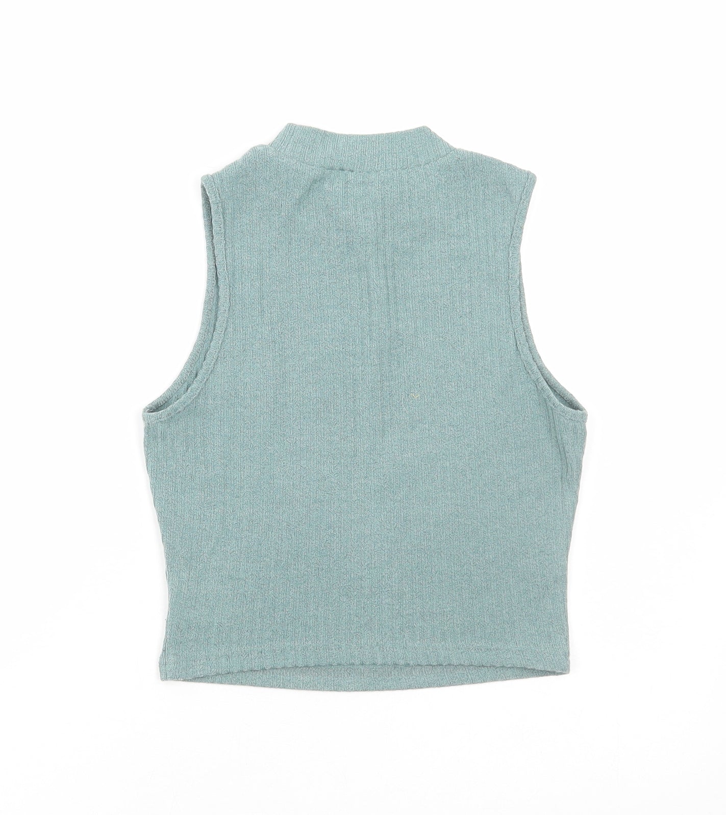 SheIn Womens Green Polyester Cropped Tank Size XS High Neck