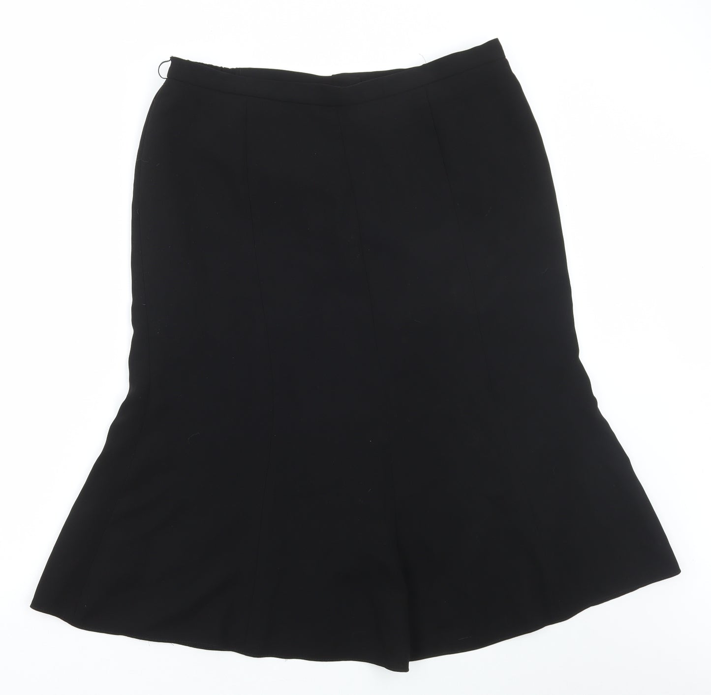 Debenhams Womens Black Polyester A-Line Skirt Size 16 Zip