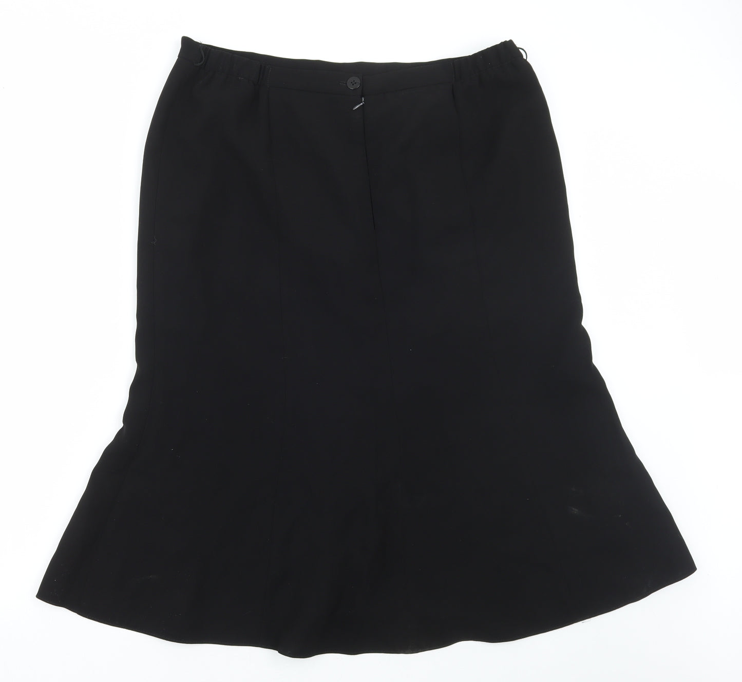 Debenhams Womens Black Polyester A-Line Skirt Size 16 Zip