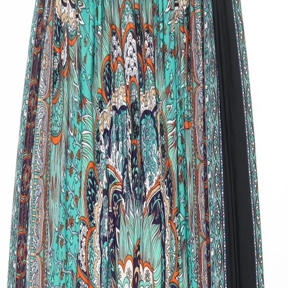 Cameo Rose Womens Multicoloured Geometric Polyester Maxi Size M Halter Tie