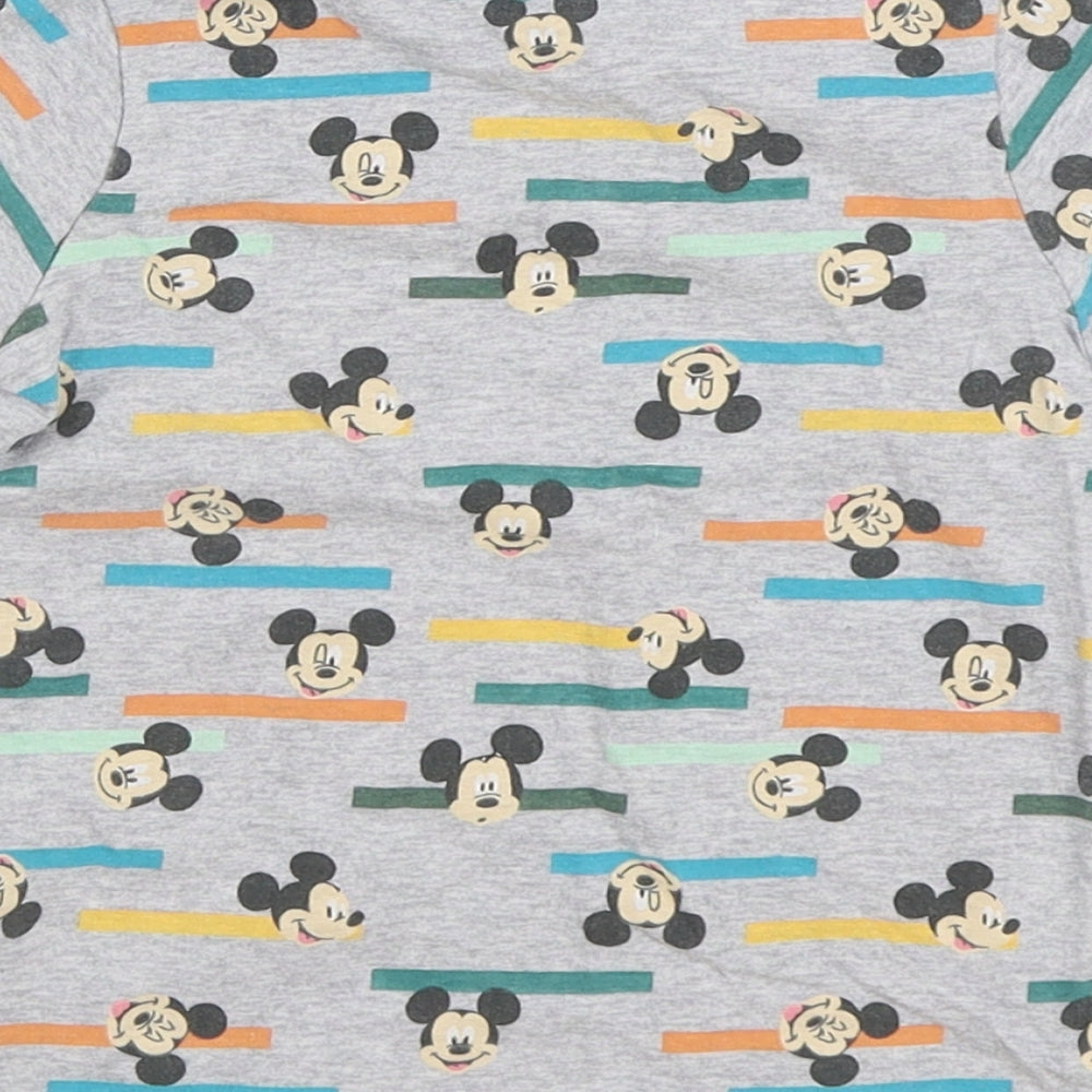 George Boys Multicoloured Geometric Cotton Basic T-Shirt Size 18-24 Months Round Neck Pullover - Mickey Mouse