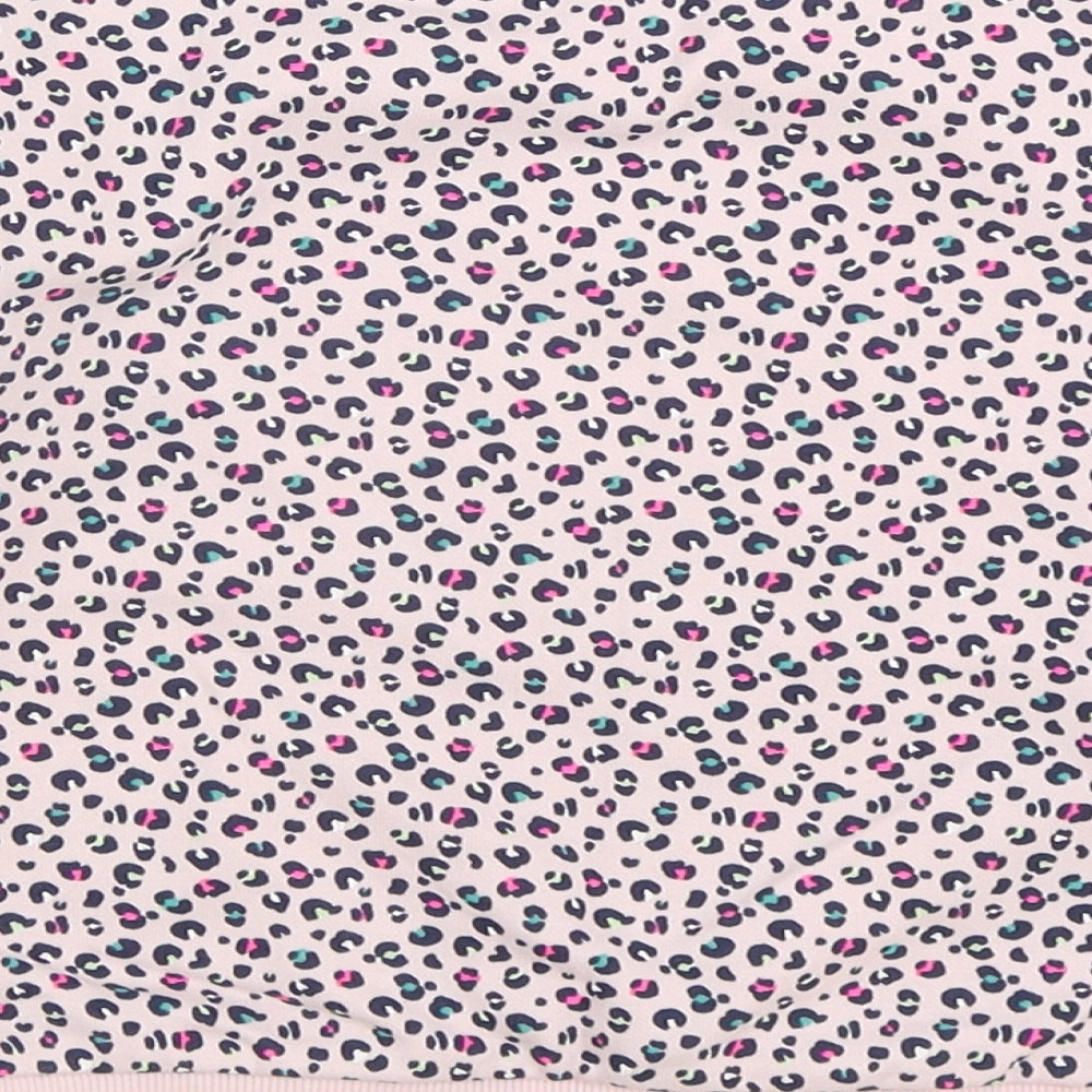 Marks and Spencer Girls Pink Animal Print Cotton Pullover Sweatshirt Size 3-4 Years Pullover