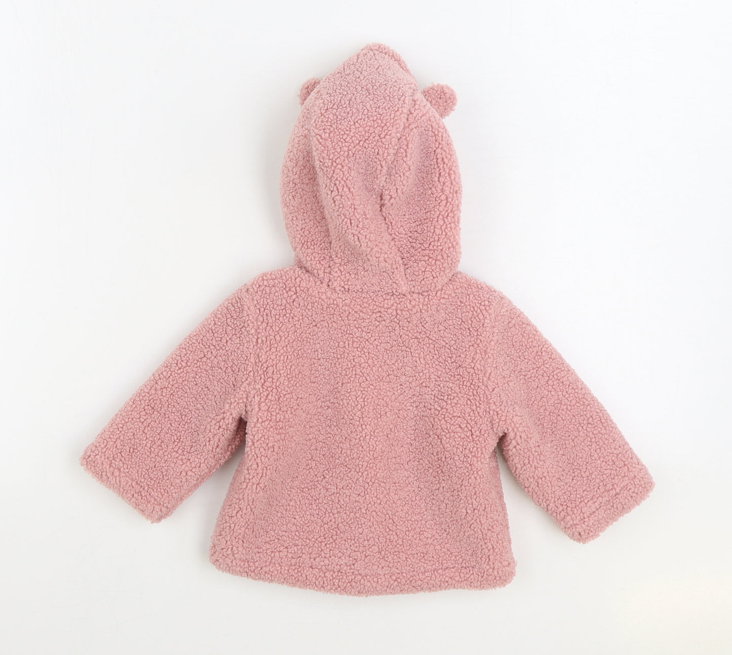 Mantaray Girls Pink Jacket Size 3-6 Months Button - Ear Detail