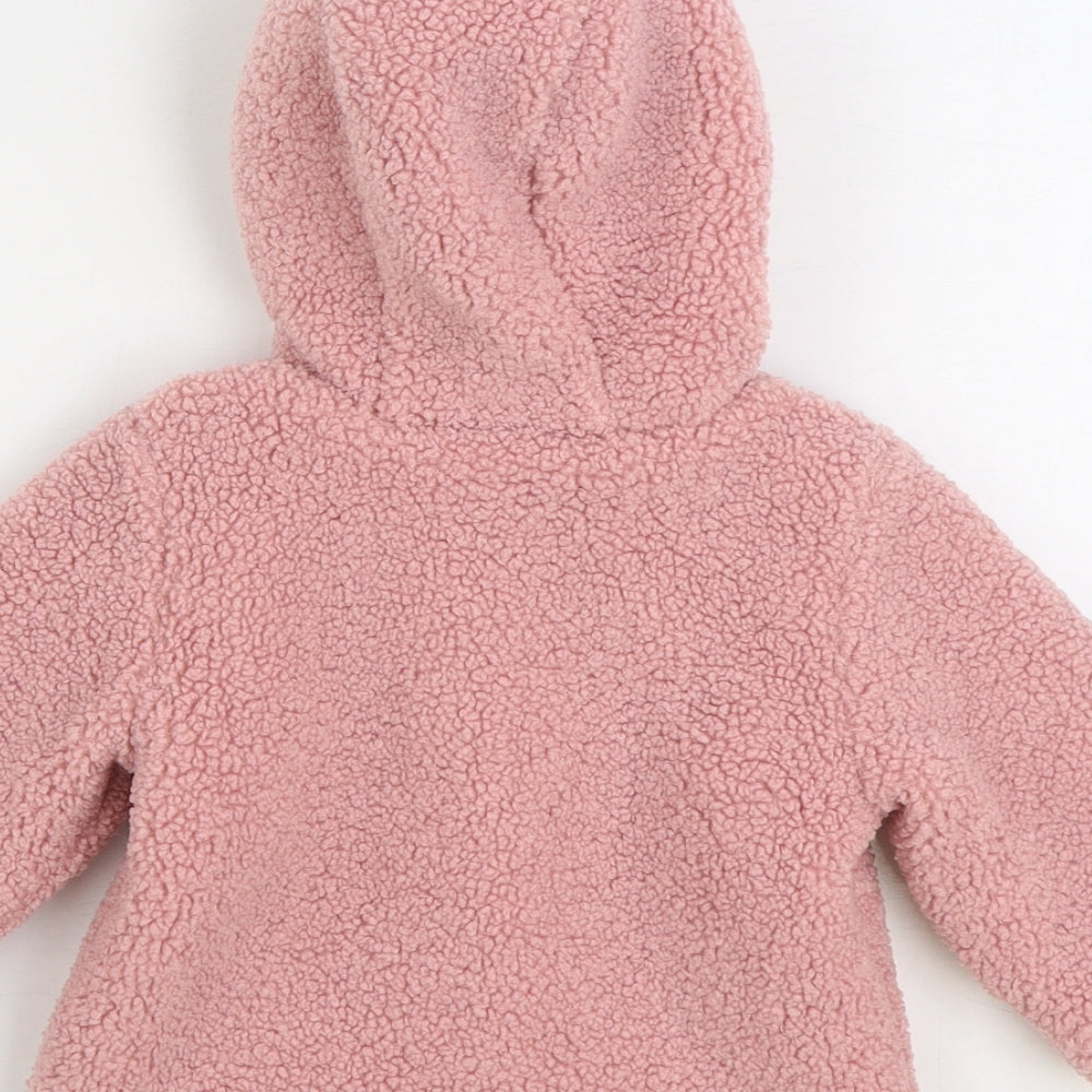Mantaray Girls Pink Jacket Size 3-6 Months Button - Ear Detail