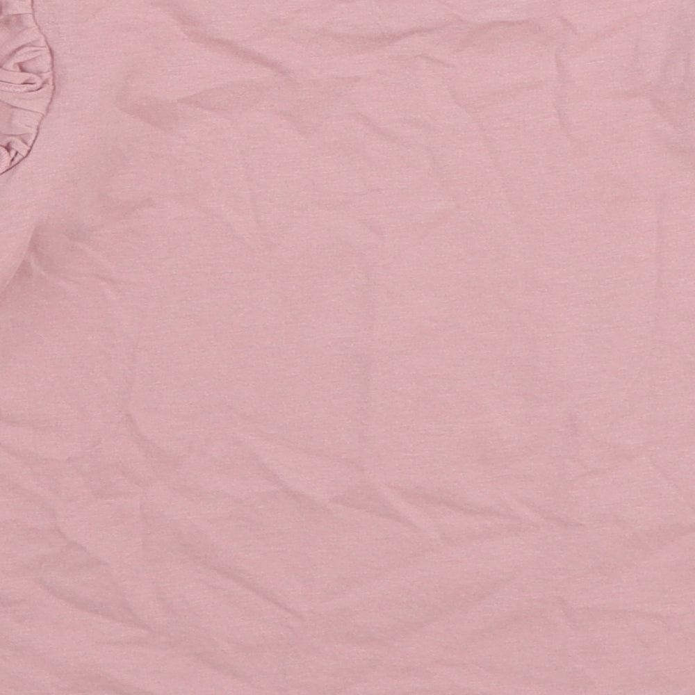 Matalan Girls Pink 100% Cotton Basic T-Shirt Size 2-3 Years Round Neck Pullover