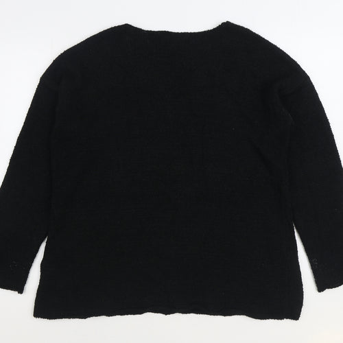ASOS Womens Black Round Neck Acrylic Pullover Jumper Size S