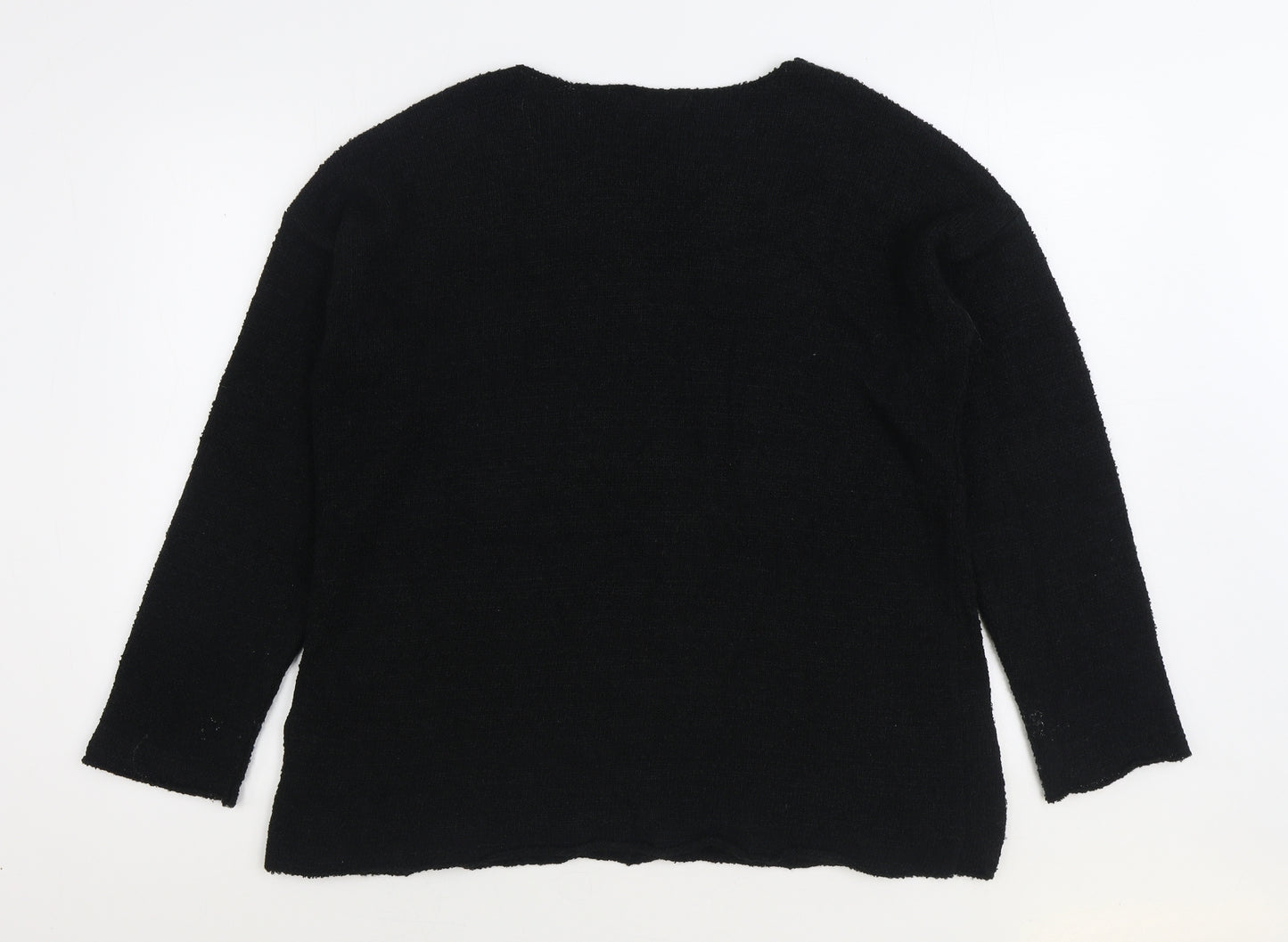 ASOS Womens Black Round Neck Acrylic Pullover Jumper Size S