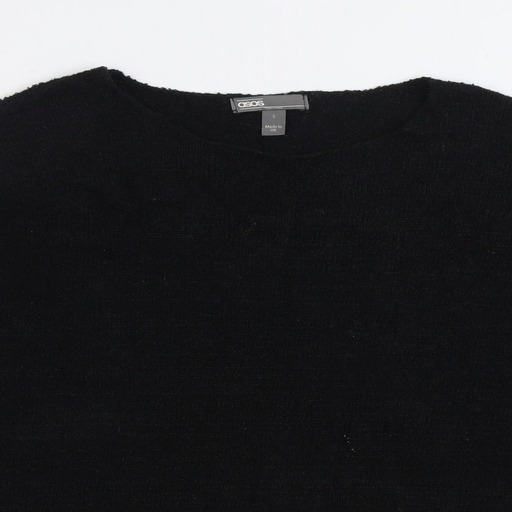 ASOS Womens Black Round Neck Acrylic Pullover Jumper Size S