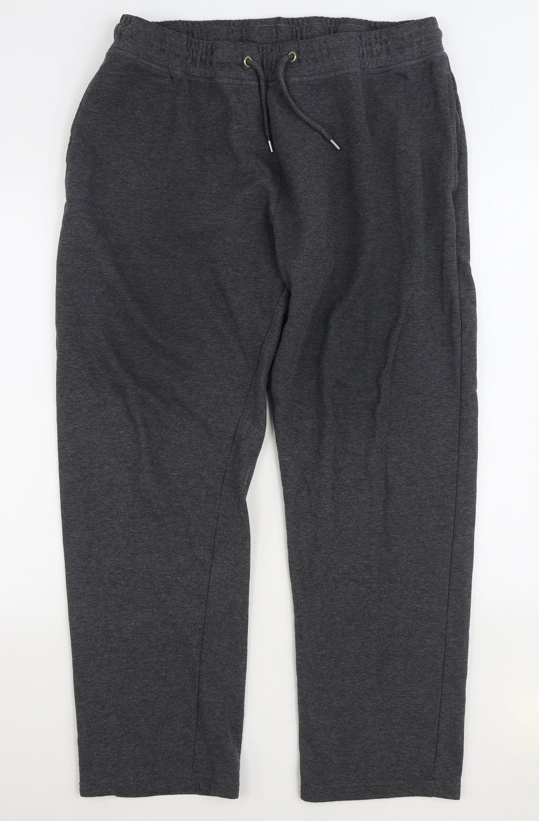 Dunnes Stores Mens Grey Cotton Jogger Trousers Size 2XL L31 in Regular Drawstring