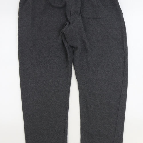 Dunnes Stores Mens Grey Cotton Jogger Trousers Size 2XL L31 in Regular Drawstring