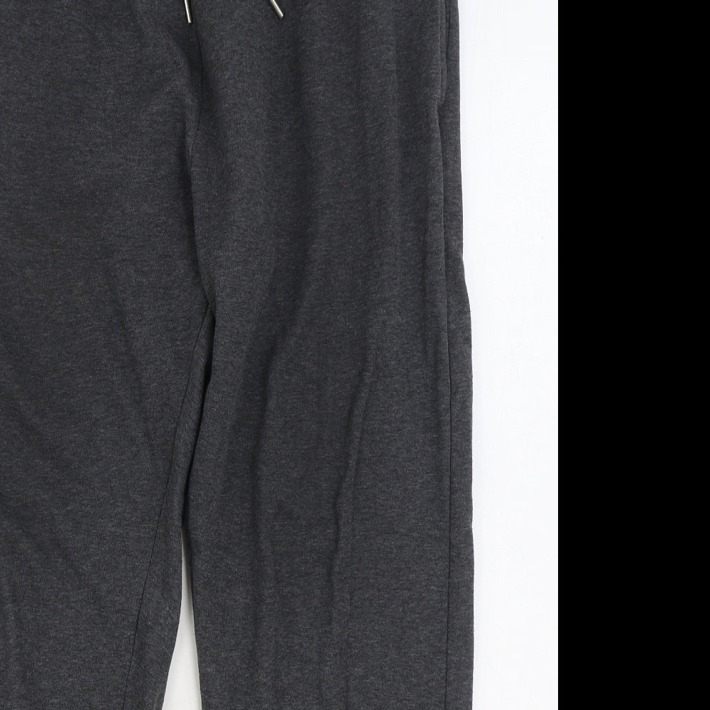 Dunnes Stores Mens Grey Cotton Jogger Trousers Size 2XL L31 in Regular Drawstring