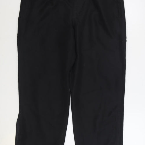 Dunnes Stores Mens Black Polyester Jogger Trousers Size 2XL L32 in Regular Snap