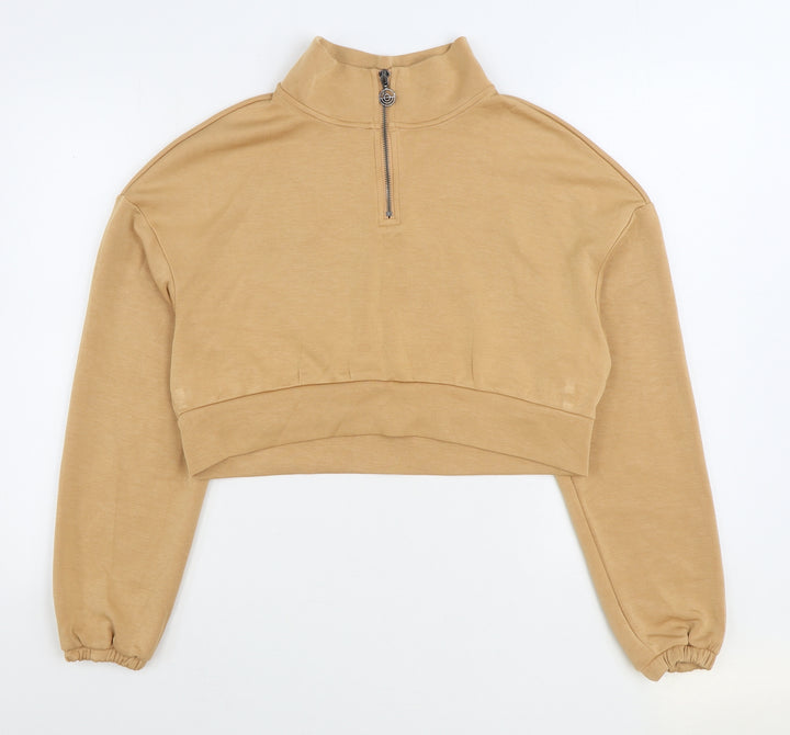 Gilly Hicks Womens Brown Polyester Pullover Sweatshirt Size M Pullover - Cropped