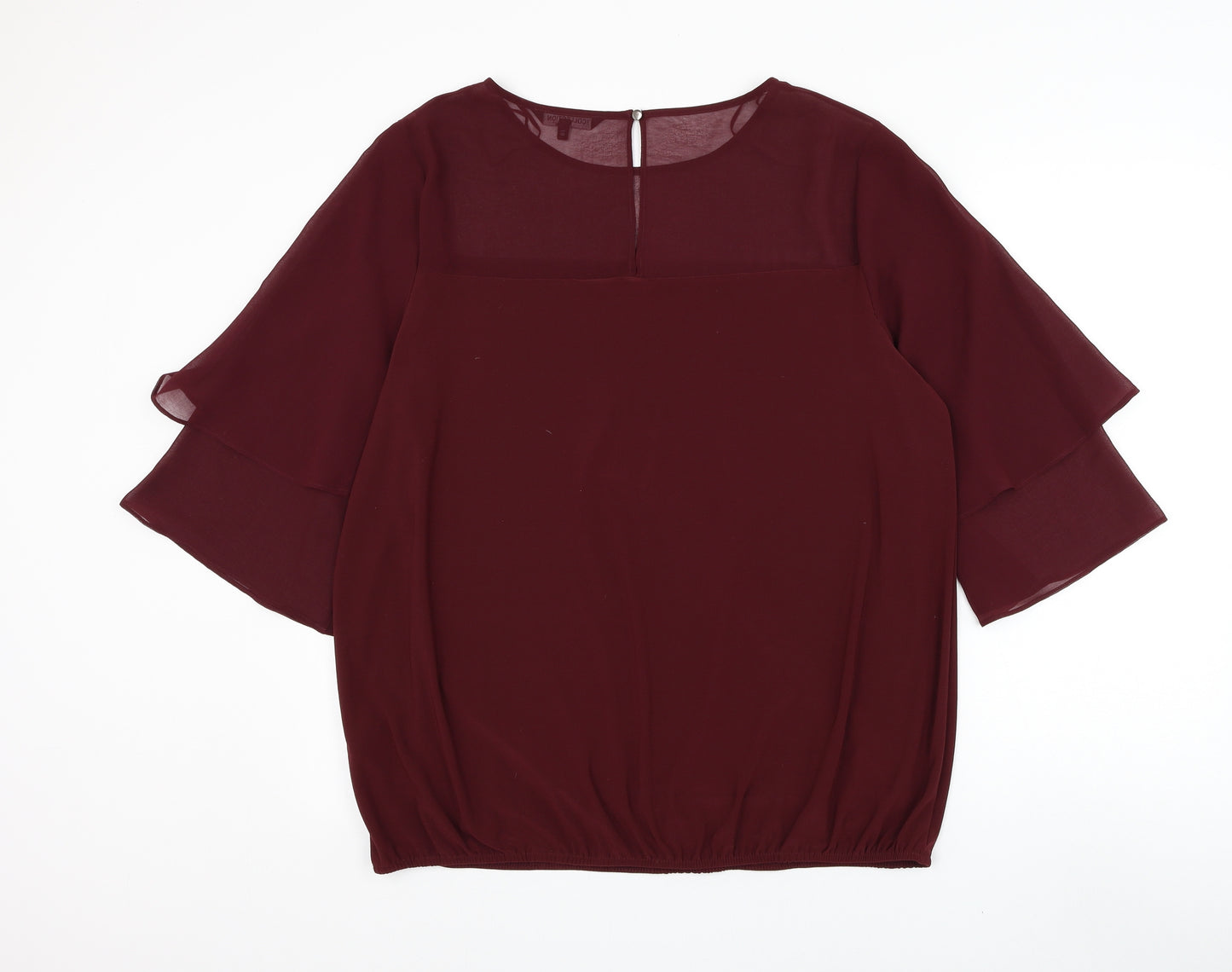 Debenhams Womens Purple Polyester Basic Blouse Size 18 Round Neck