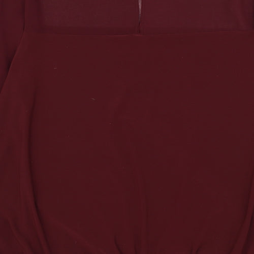 Debenhams Womens Purple Polyester Basic Blouse Size 18 Round Neck