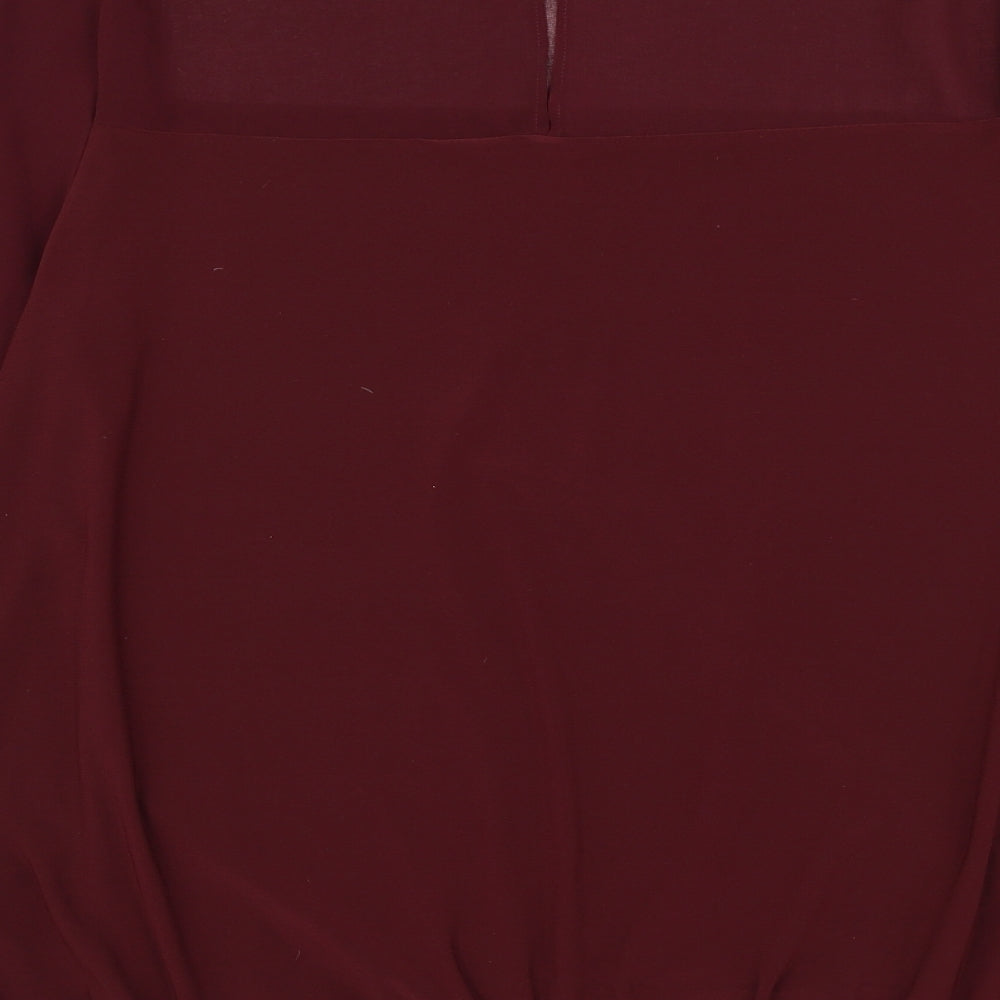 Debenhams Womens Purple Polyester Basic Blouse Size 18 Round Neck