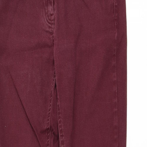 Preworn Womens Red Polyester Skinny Jeans Size 28 in L29 in Regular Zip