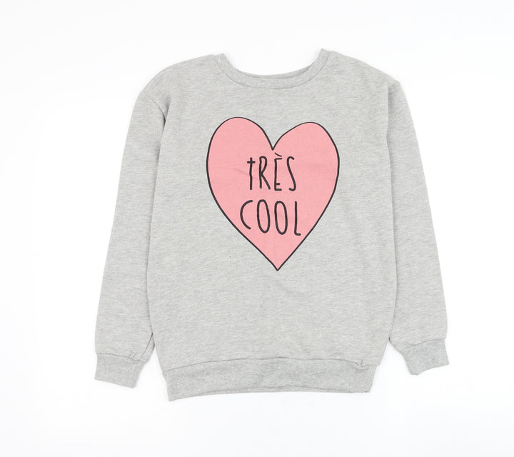 Atmosphere Womens Grey Polyester Pullover Sweatshirt Size 6 Pullover - Tres Cool