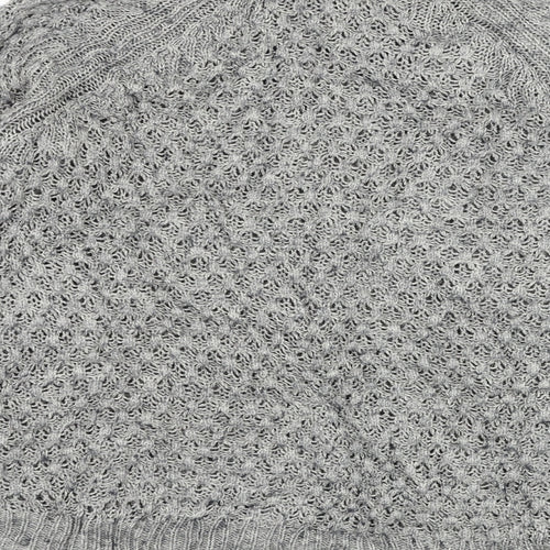H&M Womens Grey Round Neck Acrylic Pullover Jumper Size M