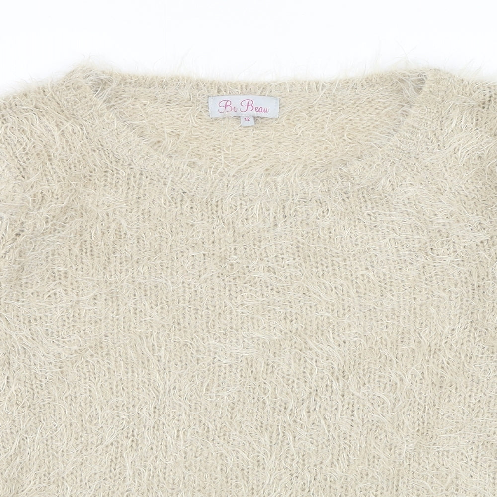 Matalan Womens Brown Round Neck Polyamide Pullover Jumper Size 12
