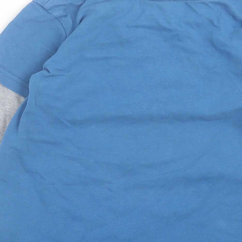 Frugi Boys Blue Cotton Basic Casual Size 4-5 Years Crew Neck Pullover - Aligator