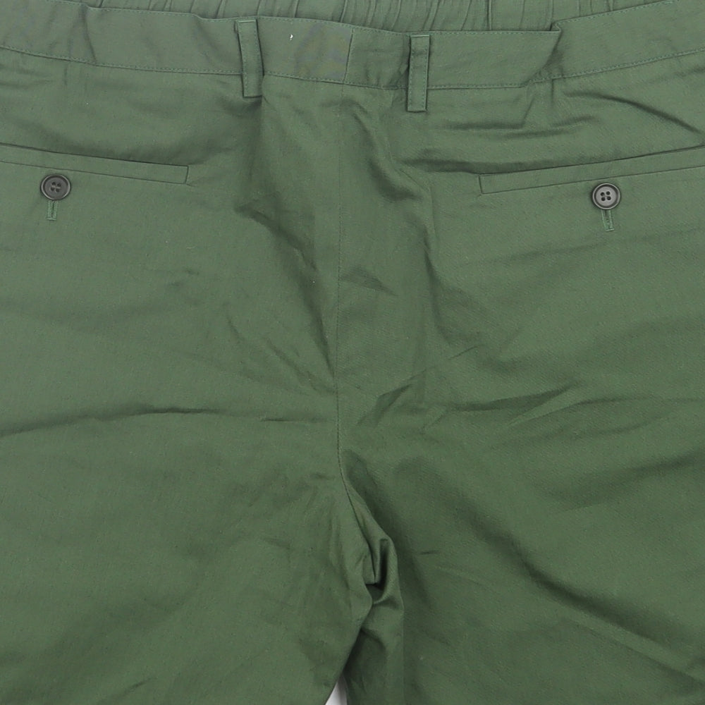 Calvin Klein Mens Green Cotton Bermuda Shorts Size 36 in L8 in Regular Button