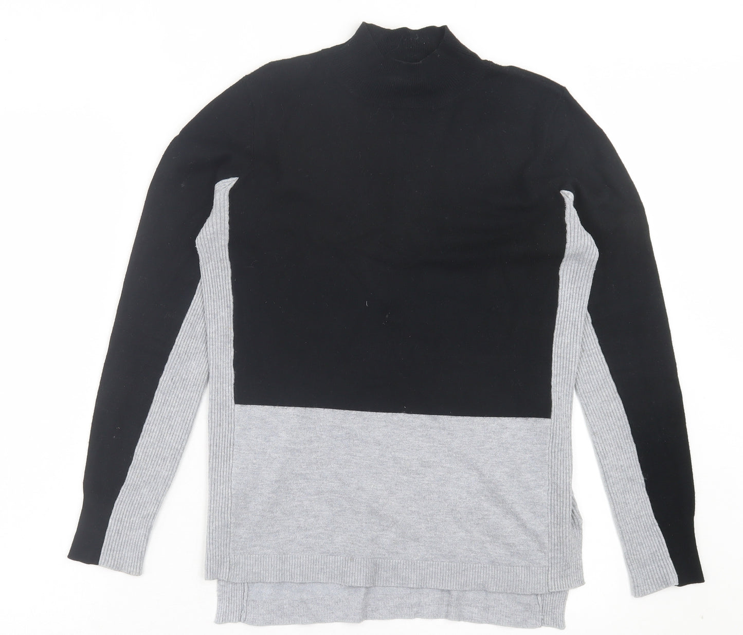 Papaya Womens Grey High Neck Viscose Pullover Jumper Size 14
