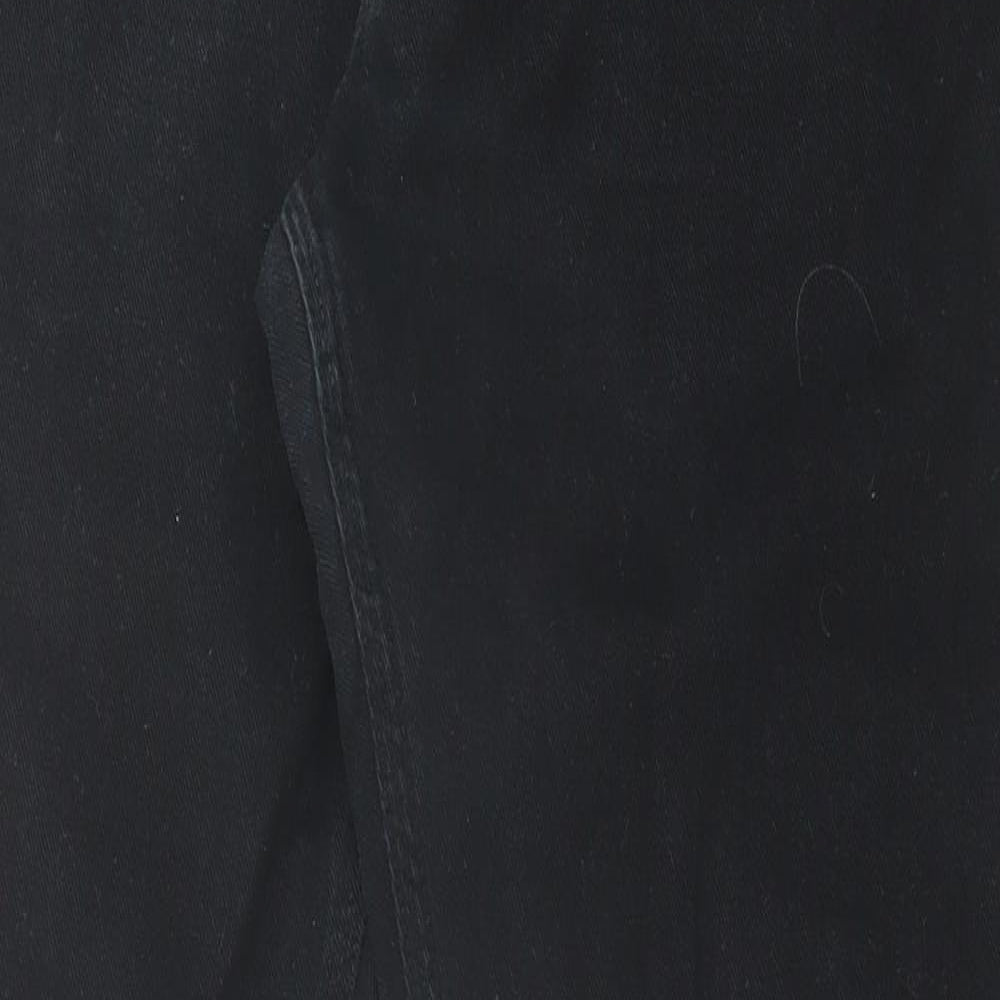 French Connection Mens Black Cotton Straight Jeans Size 30 in L30 in Regular Button