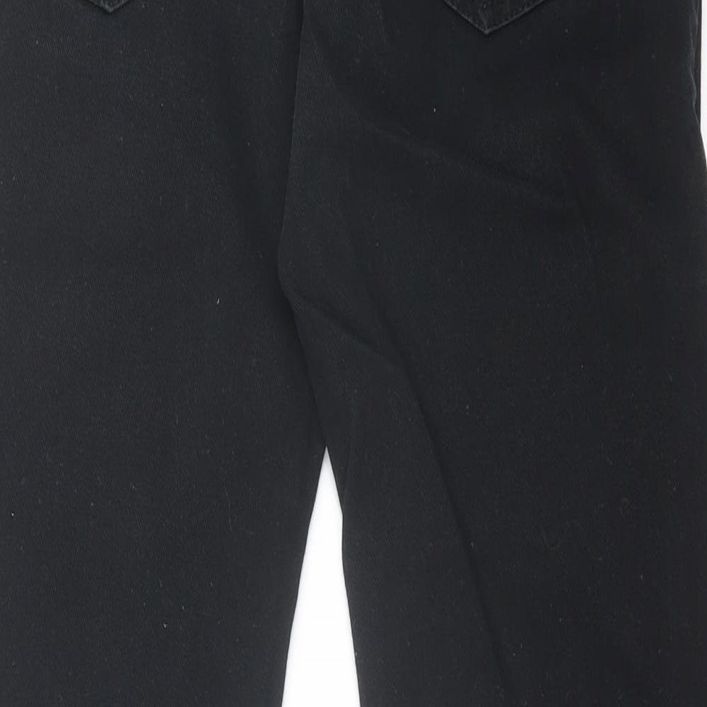 French Connection Mens Black Cotton Straight Jeans Size 30 in L30 in Regular Button