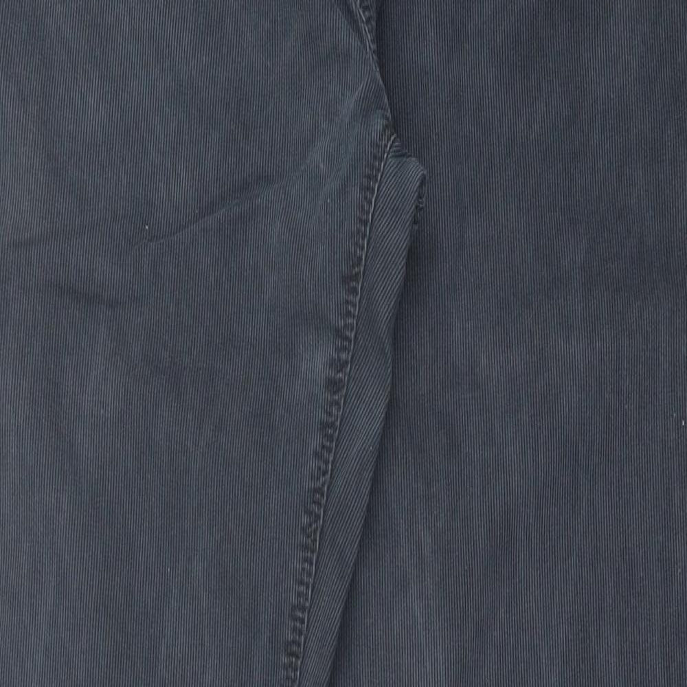 NEXT Mens Black Cotton Chino Trousers Size 32 in L29 in Regular Button - Short Leg