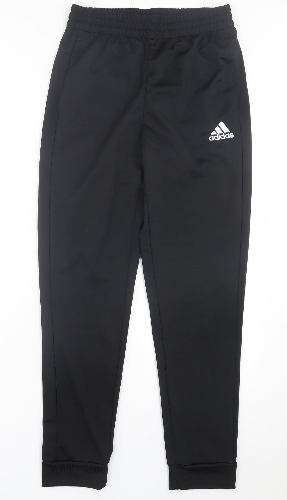adidas Mens Black Polyester Jogger Trousers Size L L29 in Regular Tie