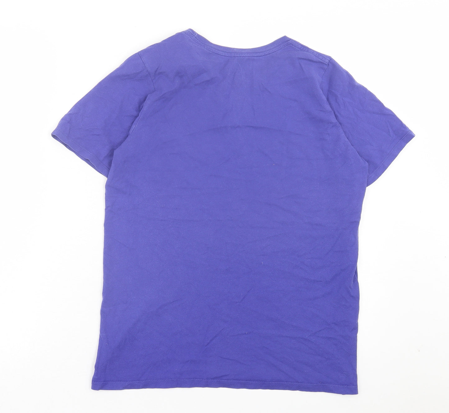 Nike Boys Purple Cotton Basic T-Shirt Size 13-14 Years Crew Neck Pullover
