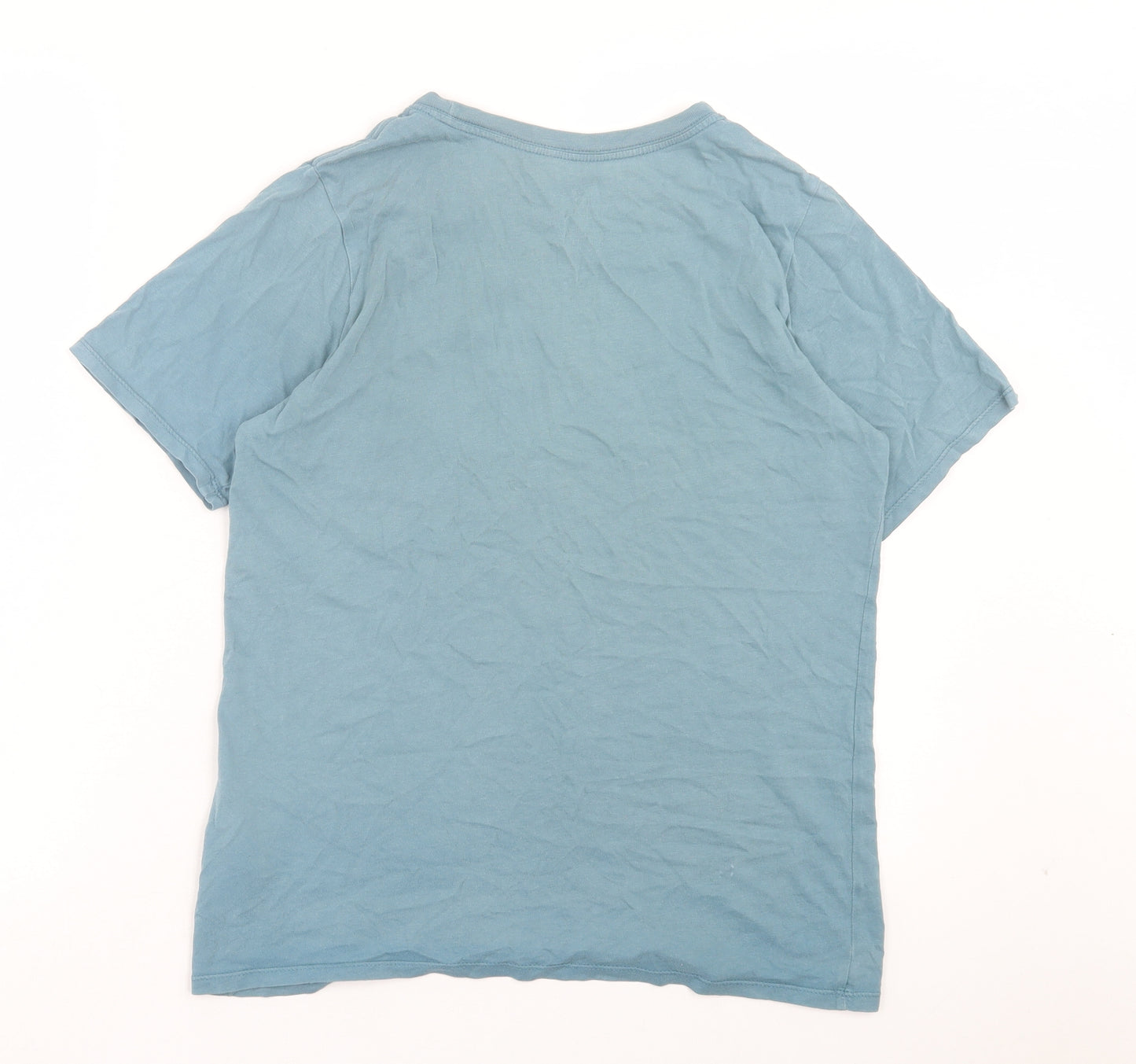 Nike Boys Blue Cotton Basic T-Shirt Size 13-14 Years Crew Neck Pullover - Just Do It.