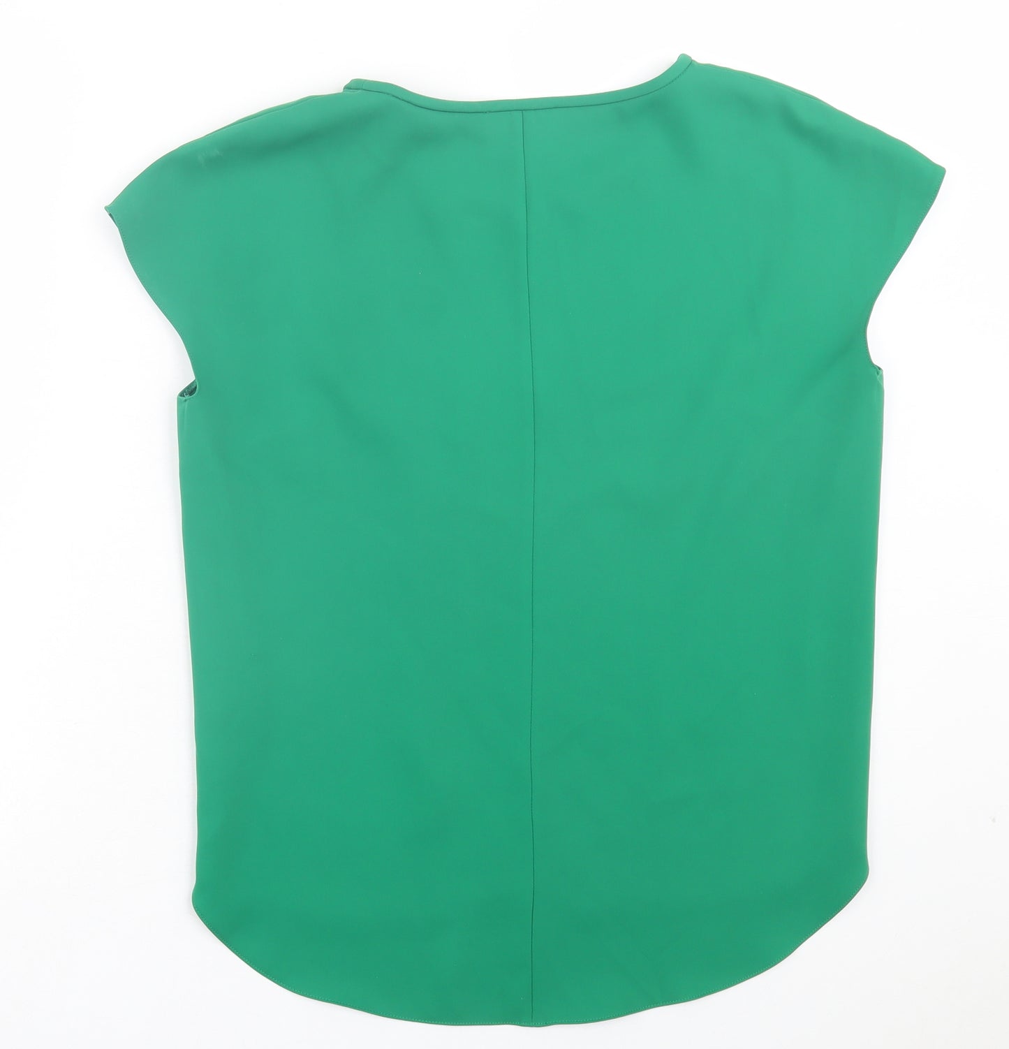 Per Una Womens Green Polyester Basic T-Shirt Size 10 Crew Neck