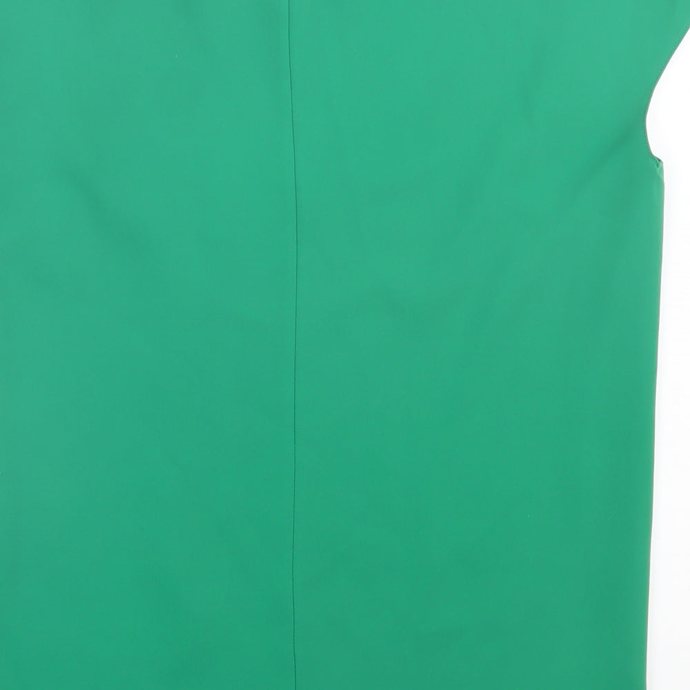 Per Una Womens Green Polyester Basic T-Shirt Size 10 Crew Neck