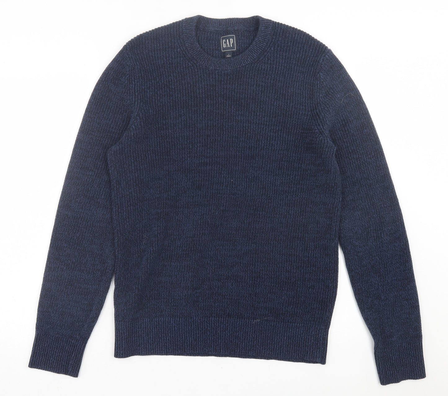Gap Mens Blue Crew Neck Cotton Pullover Jumper Size M