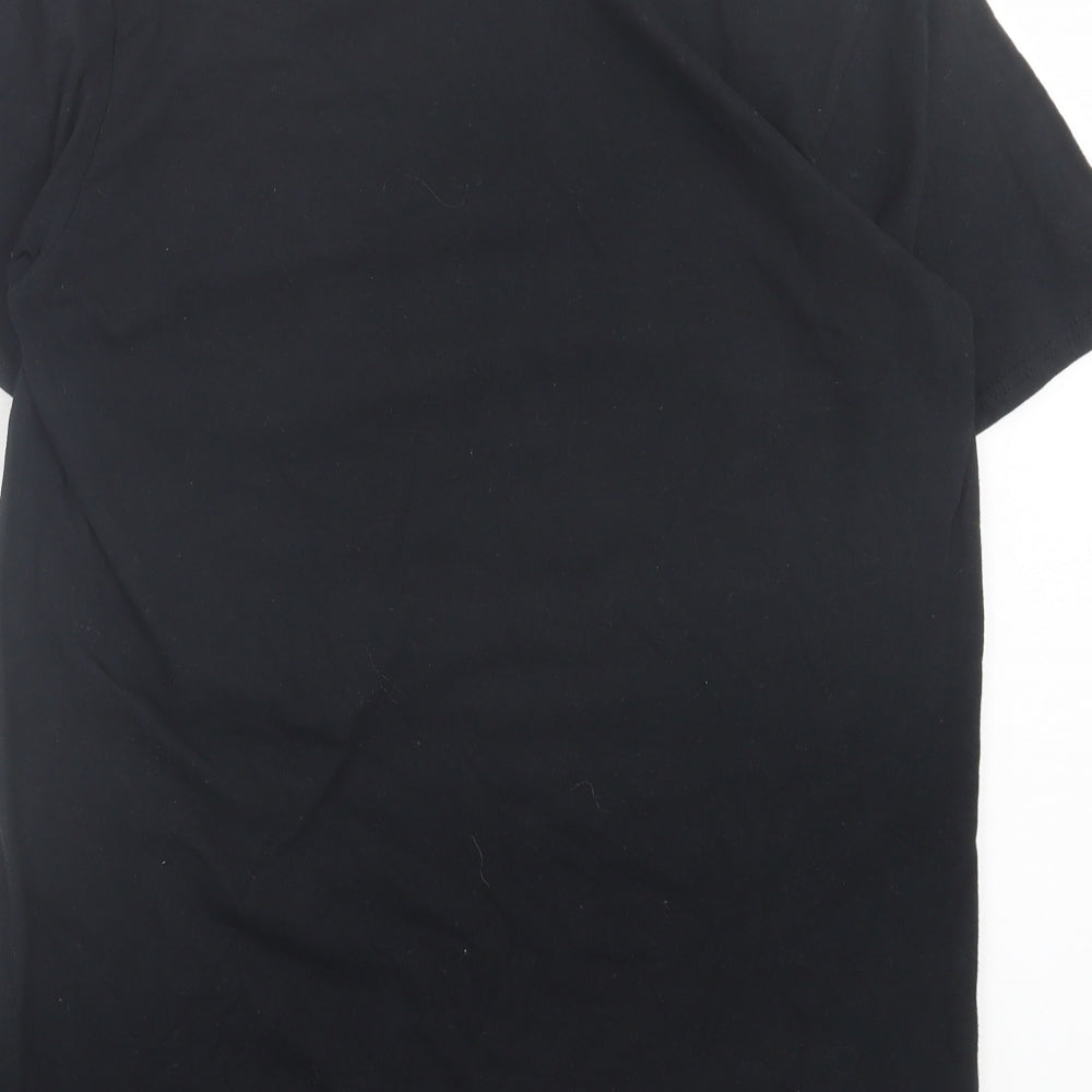 Cameo Rose Womens Black Cotton Basic T-Shirt Size M Crew Neck - Couture